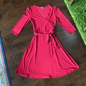 Apt 9 red faux wrap dress